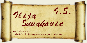 Ilija Šuvaković vizit kartica
